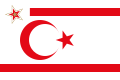 Vlajka severokyperského prezidenta Poměr stran: 2:3