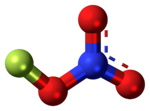 Шаровидная модель молекулы нитрата фтора