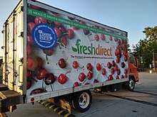 Online grocer delivery truck FreshDirect truck with Common Pantry Seal.jpg