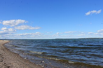 Пляж на Горьковском водохранилище