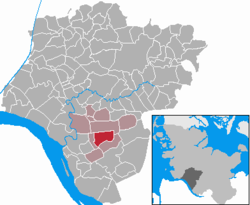 Elhelyezkedése Schleswig-Holstein térképén