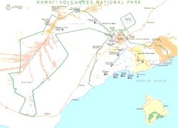 Parco nazionale Vulcani delle Hawaii - Localizzazione