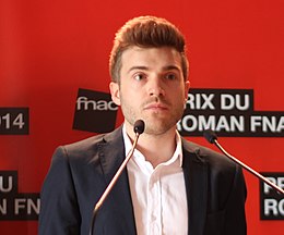 Julie Bonnie, Benjamin Wood, Alexandre Bompard - Prix du Roman Fnac 2014 (14930195968).jpg