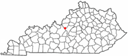 Location of Lebanon Junction, Kentucky