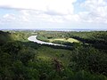 Poliʻahu Heiau view of Wailua River mouth and Malae Heiau hillside