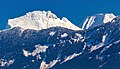 Lady Peak (left) and Knight Peak (right) seen from west near Chilliwack