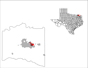 Расположение округа Ламар