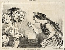 gravure d'Honoré Daumier, intitulée "Les Fricoteurs politiques"