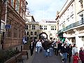 The High Street passes under the Stonebow and Guildhall