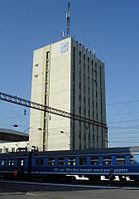 Электропоезд «140 лет Юго-Восточной железной дороге» на станции Лиски