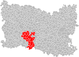 Lage des Gemeindeverbandes im Département Oise
