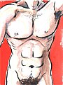 Male nude in Red by Lidbury (9).jpg