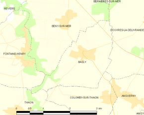 Poziția localității Basly