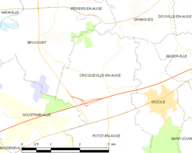 Mapa obce Cricqueville-en-Auge