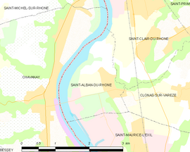 Mapa obce Saint-Alban-du-Rhône