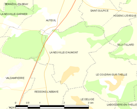 Mapa obce La Neuville-d’Aumont