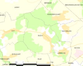 Mapa obce Suzoy