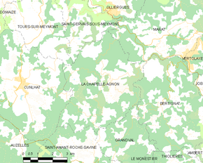 Poziția localității La Chapelle-Agnon