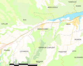 Mapa obce Marquixanes