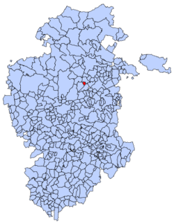 Municipal location of Carcedo de Bureba in Burgos province