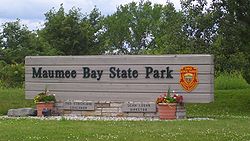 Maumee Bay State Park entrance sign.JPG