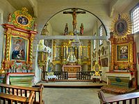 Church interior with altar