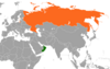 Location map for Oman and Russia.
