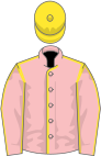 Pink, yellow seams and cap