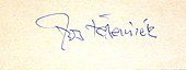 signature de Josef Páleníček