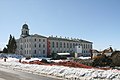 Demolition of the stone security wall of the Prison for Women, March 10, 2008, Kingston, Ontario