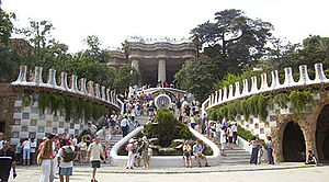 View of the Park Güell, El Carmel, Barcelona.