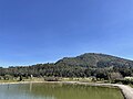 Lago artificial en el parque.