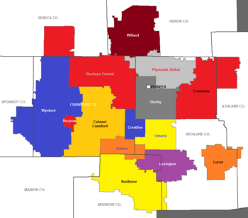 School districts served by Pioneer.