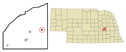 Location of Shelby, Nebraska