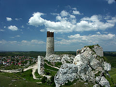 Ruines du château d'Olsztyn.