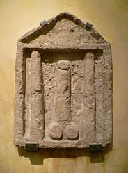 Fal·lus en un relleu de Pompeia, c. 1-50