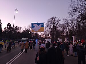 Biểu tình phản đối ở Warsaw, Ba Lan.