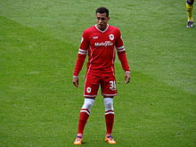 Morrison in action for Cardiff City in September 2014 R Morrison CCFC.jpg