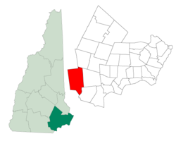 ロッキンガム郡内の位置（赤）