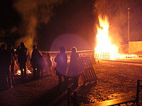 Feu de la Bure le 31 mars 2007 sur la place des fêtes