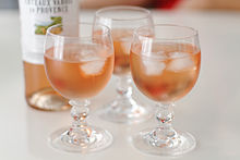 One of the recommendations that Grumdahl makes in her book Drink This: Wine Made Simple is that it is okay for wine drinkers to put ice cubes in their wine. Rose d'ete.jpg