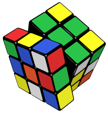 A Rubik's cube with one side rotated