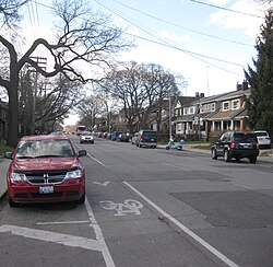 Looking north on Runnymede Road