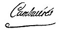Jean-Jacques-Régis de Cambacérès, podpis