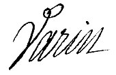 signature de Pierre-Vincent Varin de la Brunelière