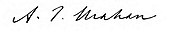 signature d'Alfred Mahan