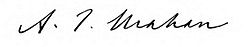 Alfred Thayer Mahans signatur