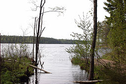 Sirsjön Svartå vid södra utloppet