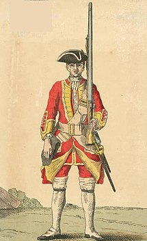 Soldat från 13th regiment of Foot 1742