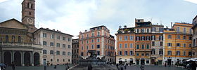 Piazza di Santa Maria in TrastevereLieu de la réunion des partis de l'opposition dans l'un de ces bâtiments